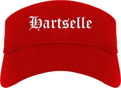 Hartselle Alabama AL Old English Mens Visor Cap Hat Red