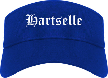 Hartselle Alabama AL Old English Mens Visor Cap Hat Royal Blue