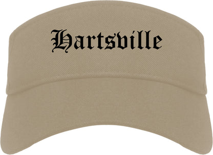 Hartsville South Carolina SC Old English Mens Visor Cap Hat Khaki