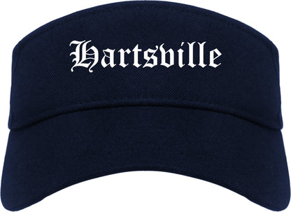 Hartsville South Carolina SC Old English Mens Visor Cap Hat Navy Blue