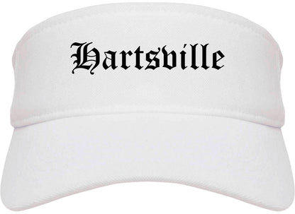 Hartsville South Carolina SC Old English Mens Visor Cap Hat White