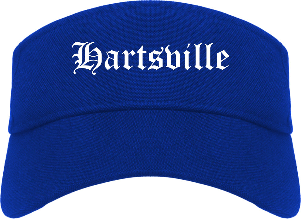 Hartsville Tennessee TN Old English Mens Visor Cap Hat Royal Blue