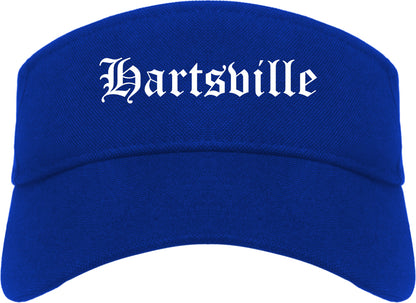 Hartsville Tennessee TN Old English Mens Visor Cap Hat Royal Blue