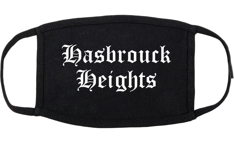 Hasbrouck Heights New Jersey NJ Old English Cotton Face Mask Black