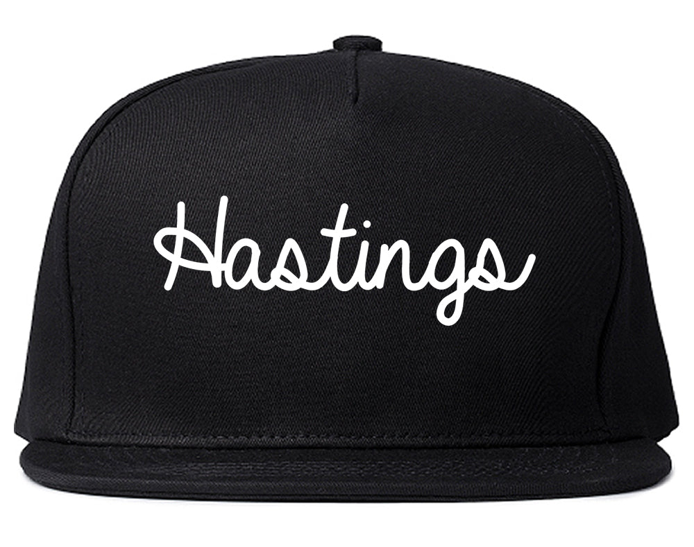 Hastings Minnesota MN Script Mens Snapback Hat Black