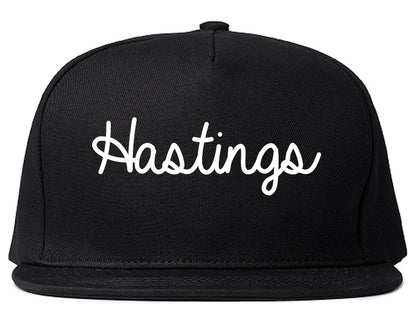 Hastings Minnesota MN Script Mens Snapback Hat Black