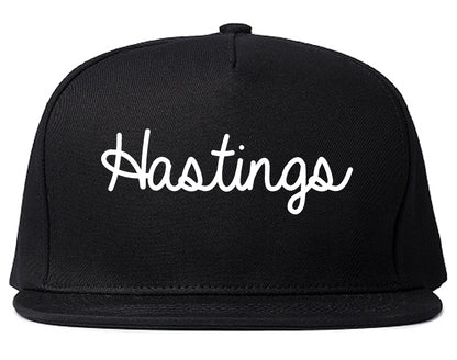 Hastings Nebraska NE Script Mens Snapback Hat Black
