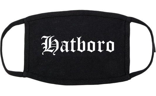Hatboro Pennsylvania PA Old English Cotton Face Mask Black