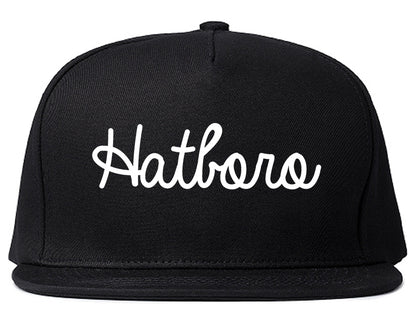 Hatboro Pennsylvania PA Script Mens Snapback Hat Black
