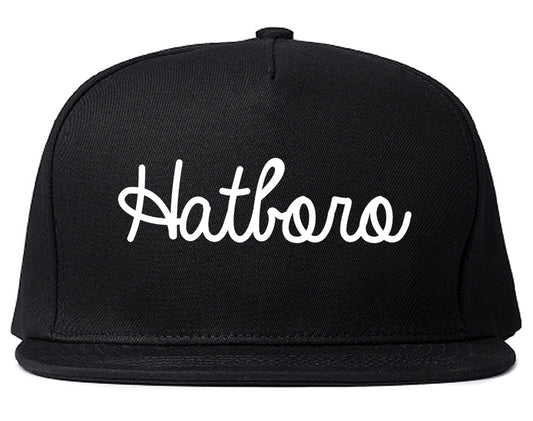 Hatboro Pennsylvania PA Script Mens Snapback Hat Black