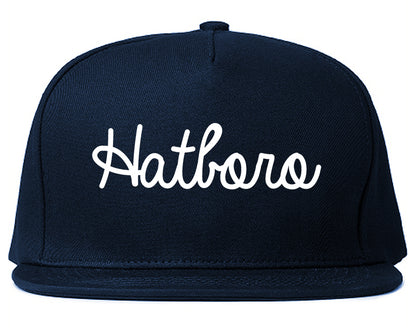 Hatboro Pennsylvania PA Script Mens Snapback Hat Navy Blue