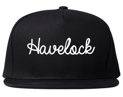 Havelock North Carolina NC Script Mens Snapback Hat Black