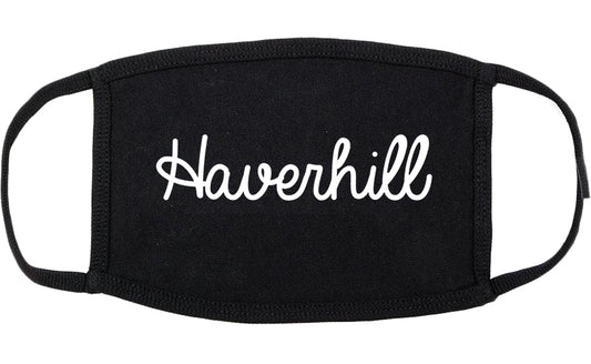 Haverhill Massachusetts MA Script Cotton Face Mask Black