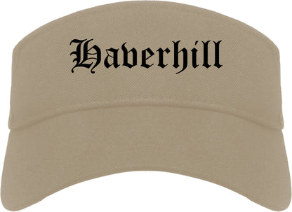Haverhill Massachusetts MA Old English Mens Visor Cap Hat Khaki