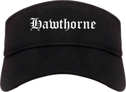Hawthorne New Jersey NJ Old English Mens Visor Cap Hat Black