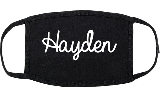 Hayden Idaho ID Script Cotton Face Mask Black