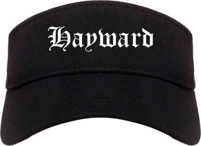 Hayward California CA Old English Mens Visor Cap Hat Black