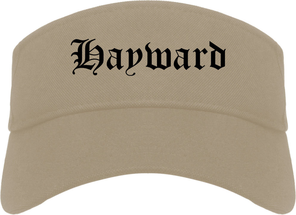 Hayward California CA Old English Mens Visor Cap Hat Khaki