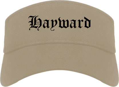 Hayward California CA Old English Mens Visor Cap Hat Khaki