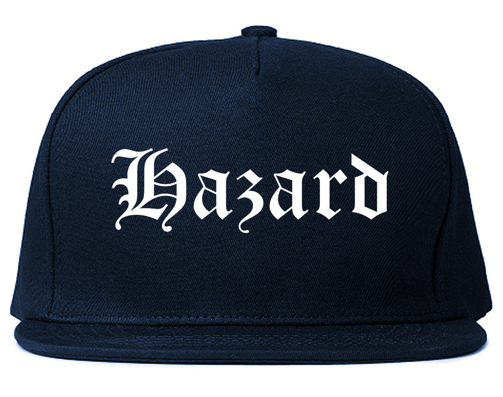 Hazard Kentucky KY Old English Mens Snapback Hat Navy Blue