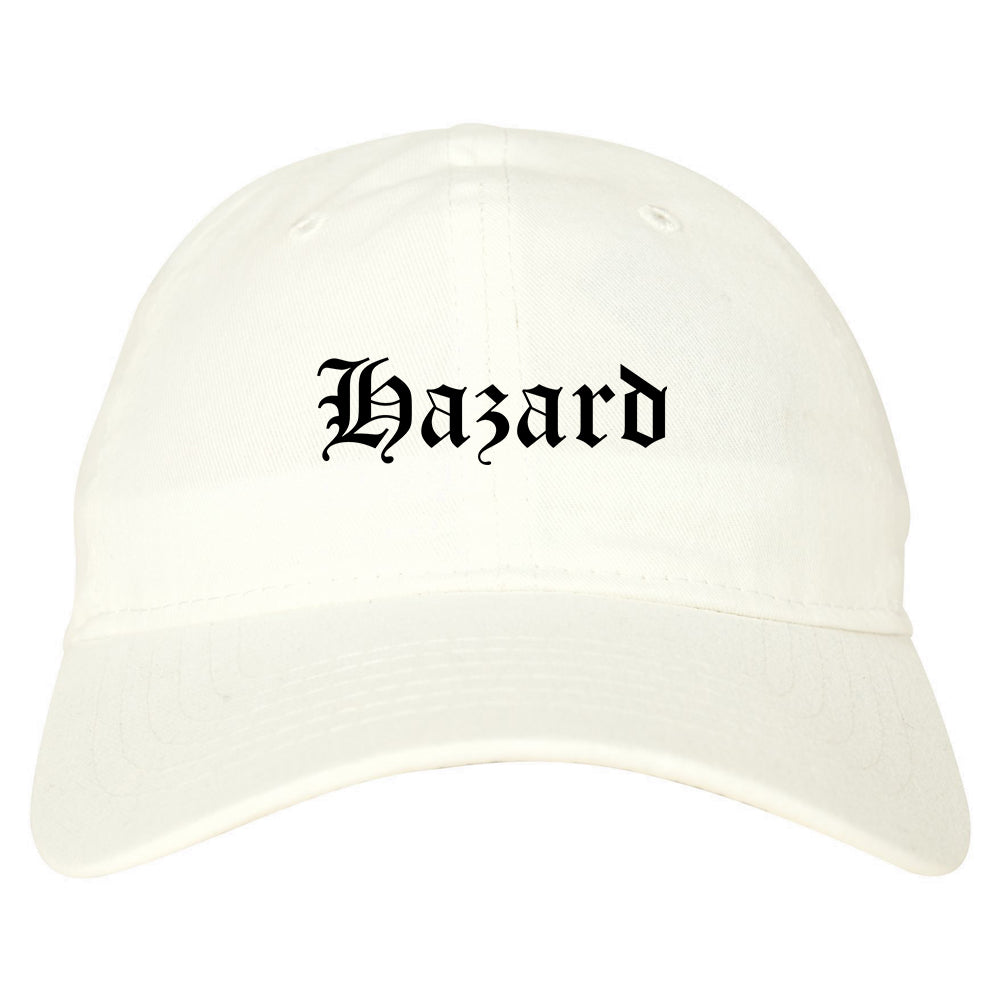 Hazard Kentucky KY Old English Mens Dad Hat Baseball Cap White