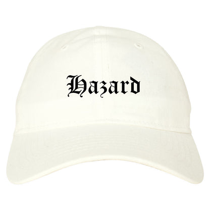 Hazard Kentucky KY Old English Mens Dad Hat Baseball Cap White