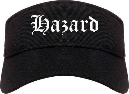 Hazard Kentucky KY Old English Mens Visor Cap Hat Black