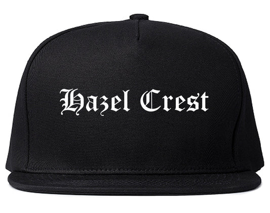 Hazel Crest Illinois IL Old English Mens Snapback Hat Black