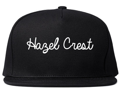 Hazel Crest Illinois IL Script Mens Snapback Hat Black