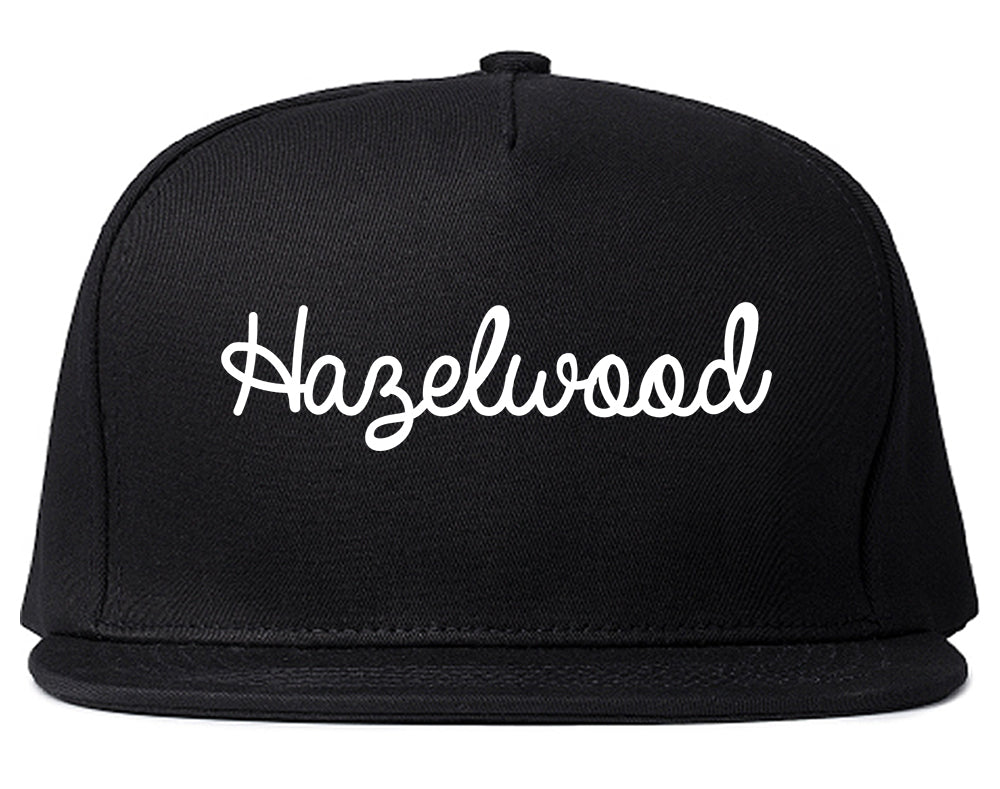 Hazelwood Missouri MO Script Mens Snapback Hat Black