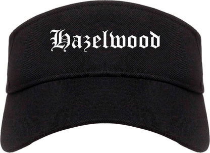 Hazelwood Missouri MO Old English Mens Visor Cap Hat Black