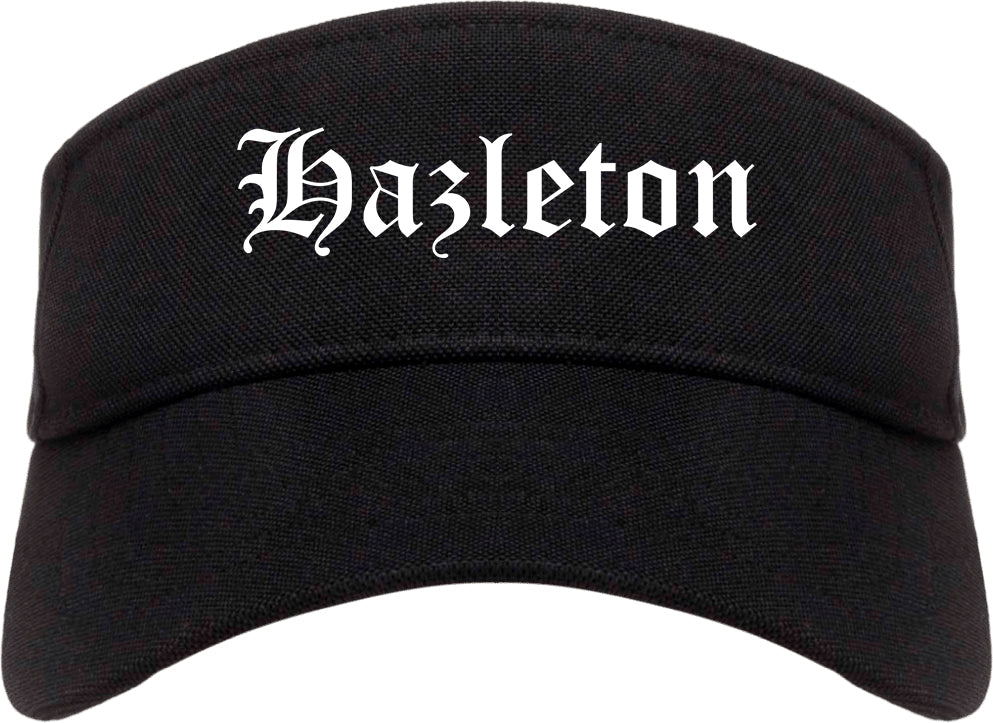 Hazleton Pennsylvania PA Old English Mens Visor Cap Hat Black
