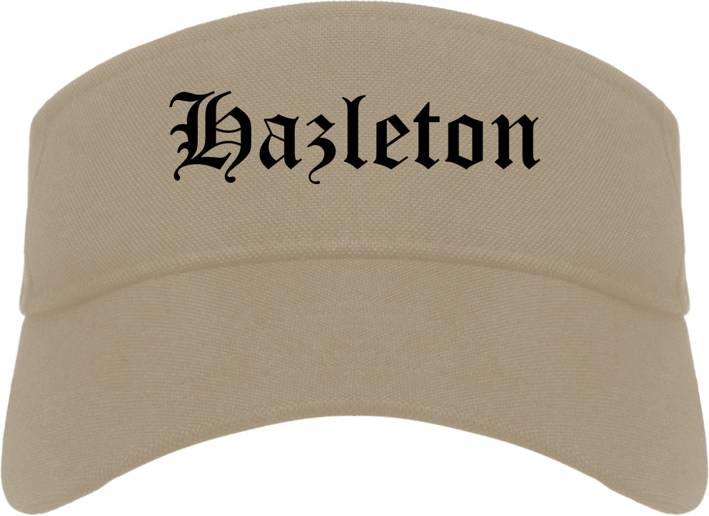 Hazleton Pennsylvania PA Old English Mens Visor Cap Hat Khaki
