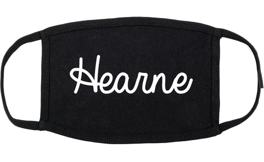 Hearne Texas TX Script Cotton Face Mask Black