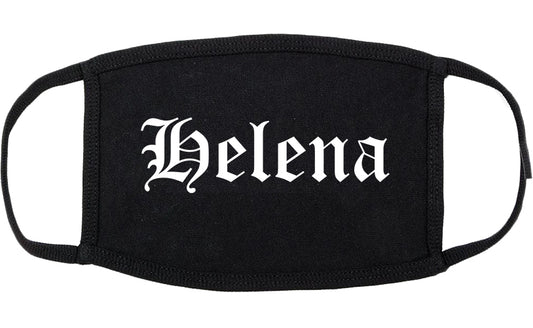 Helena Alabama AL Old English Cotton Face Mask Black