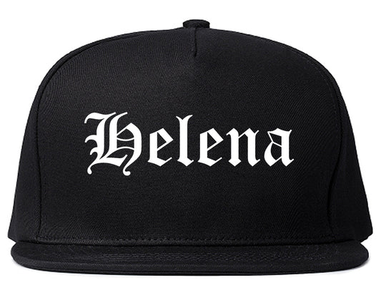 Helena Alabama AL Old English Mens Snapback Hat Black