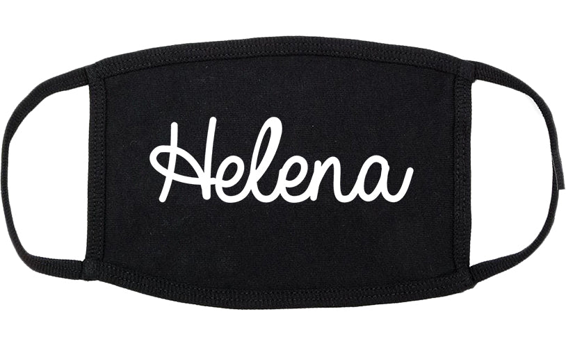 Helena Alabama AL Script Cotton Face Mask Black