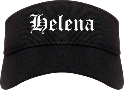 Helena Alabama AL Old English Mens Visor Cap Hat Black
