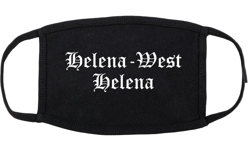 Helena West Helena Arkansas AR Old English Cotton Face Mask Black