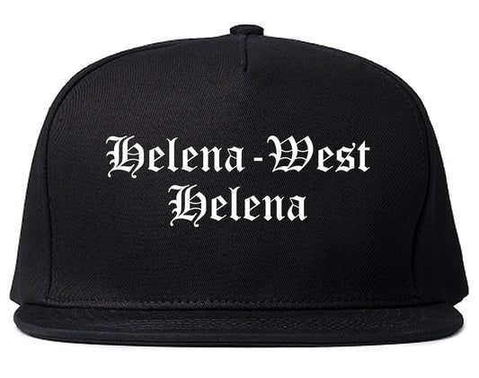 Helena West Helena Arkansas AR Old English Mens Snapback Hat Black