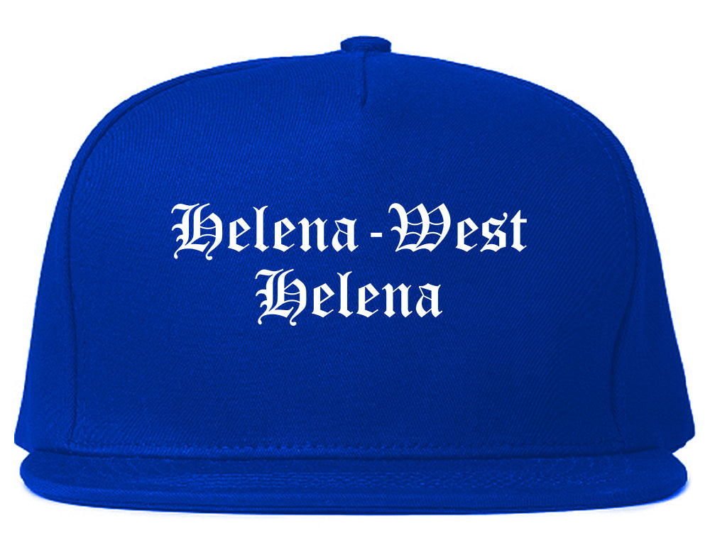 Helena West Helena Arkansas AR Old English Mens Snapback Hat Royal Blue