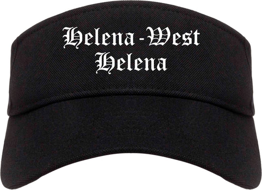 Helena West Helena Arkansas AR Old English Mens Visor Cap Hat Black