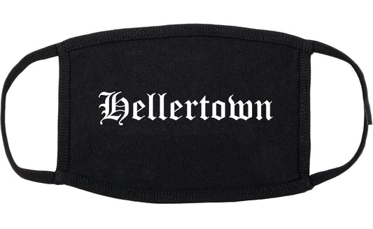 Hellertown Pennsylvania PA Old English Cotton Face Mask Black