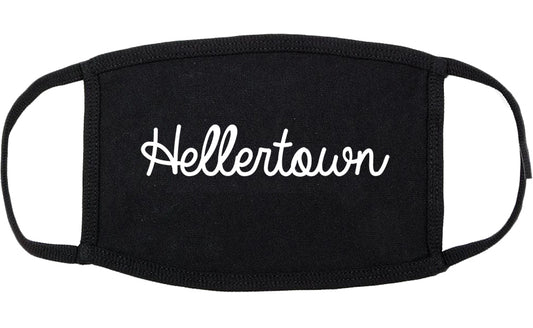 Hellertown Pennsylvania PA Script Cotton Face Mask Black