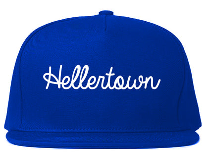 Hellertown Pennsylvania PA Script Mens Snapback Hat Royal Blue
