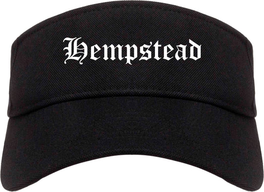 Hempstead Texas TX Old English Mens Visor Cap Hat Black