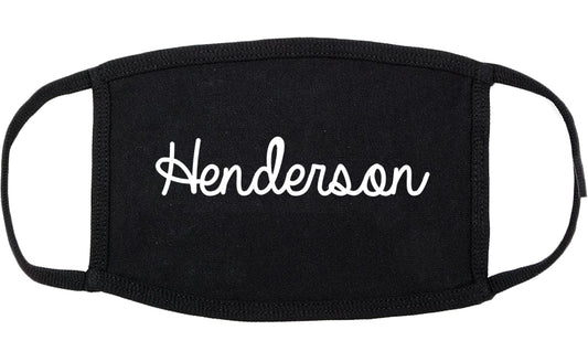 Henderson Kentucky KY Script Cotton Face Mask Black
