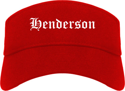 Henderson Kentucky KY Old English Mens Visor Cap Hat Red