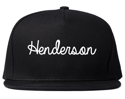 Henderson Nevada NV Script Mens Snapback Hat Black