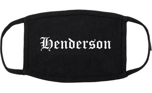 Henderson North Carolina NC Old English Cotton Face Mask Black